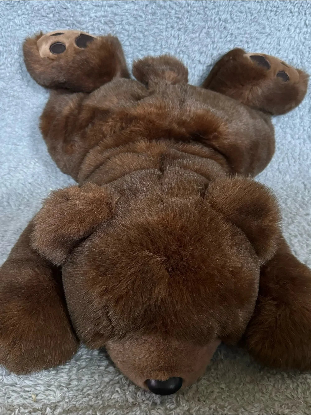 Ty Plush Classic 1996 Large Paws Brown 26” Grizzly Bear Stuffed Animal Laying